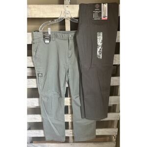 NWT Weatherproof 42x32 Utility Chino Pants Military Green & Steel Gray Bundle
